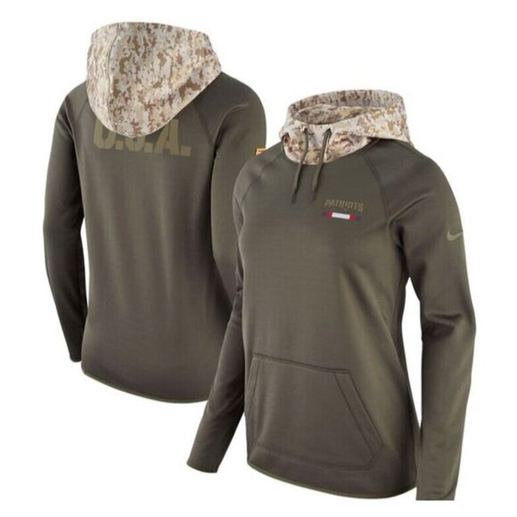 Nike New England Patriots Womens S Salute to Service 2017 Performance Hoodie - Picture 1 of 4